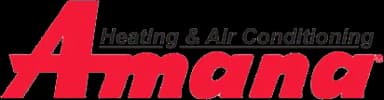 Amana Heating & Air Conditioning logo in bold red text